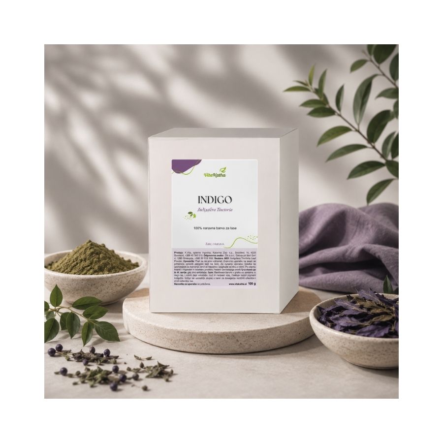 Indigo naravna barva za lase VitaKatka 100g - slika 2
